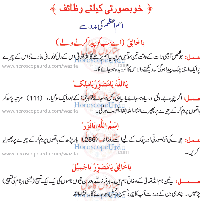 Best Wazifa For Beauty in Urdu